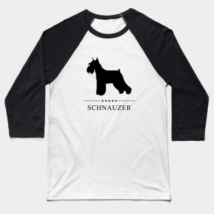 Schnauzer Black Silhouette Baseball T-Shirt